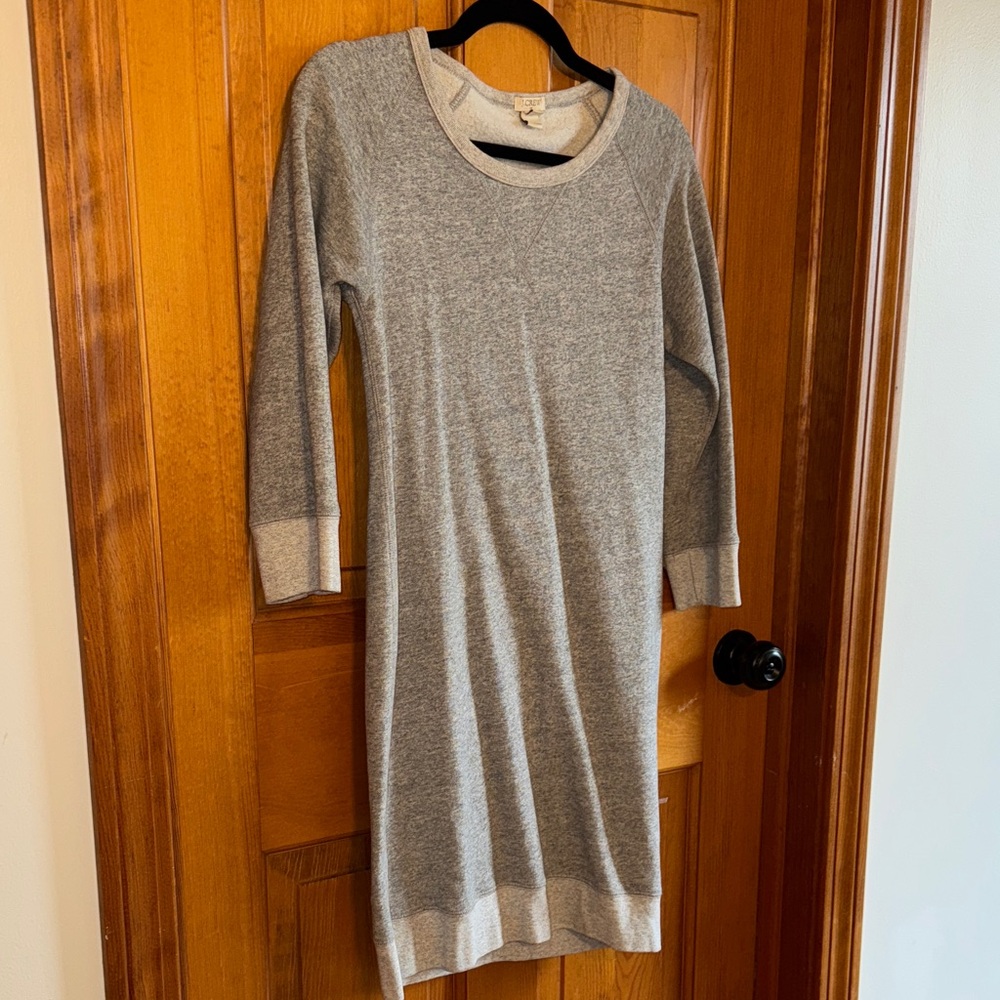 J. Crew Gray Knit Sweatshirt dress